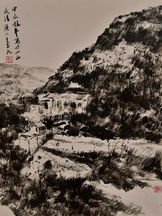 当风景走入画布丨 武乡县素描作品创作