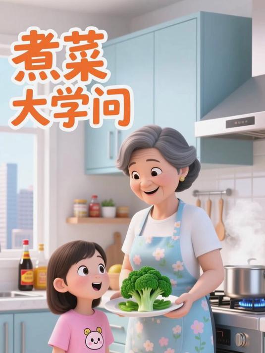 西兰花焯水凉拌，保留更多维生素