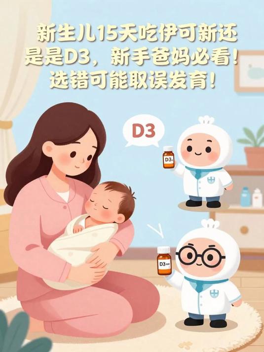 新生儿15天吃伊可新还是d3,新手爸妈必看!选错可能耽误发育!