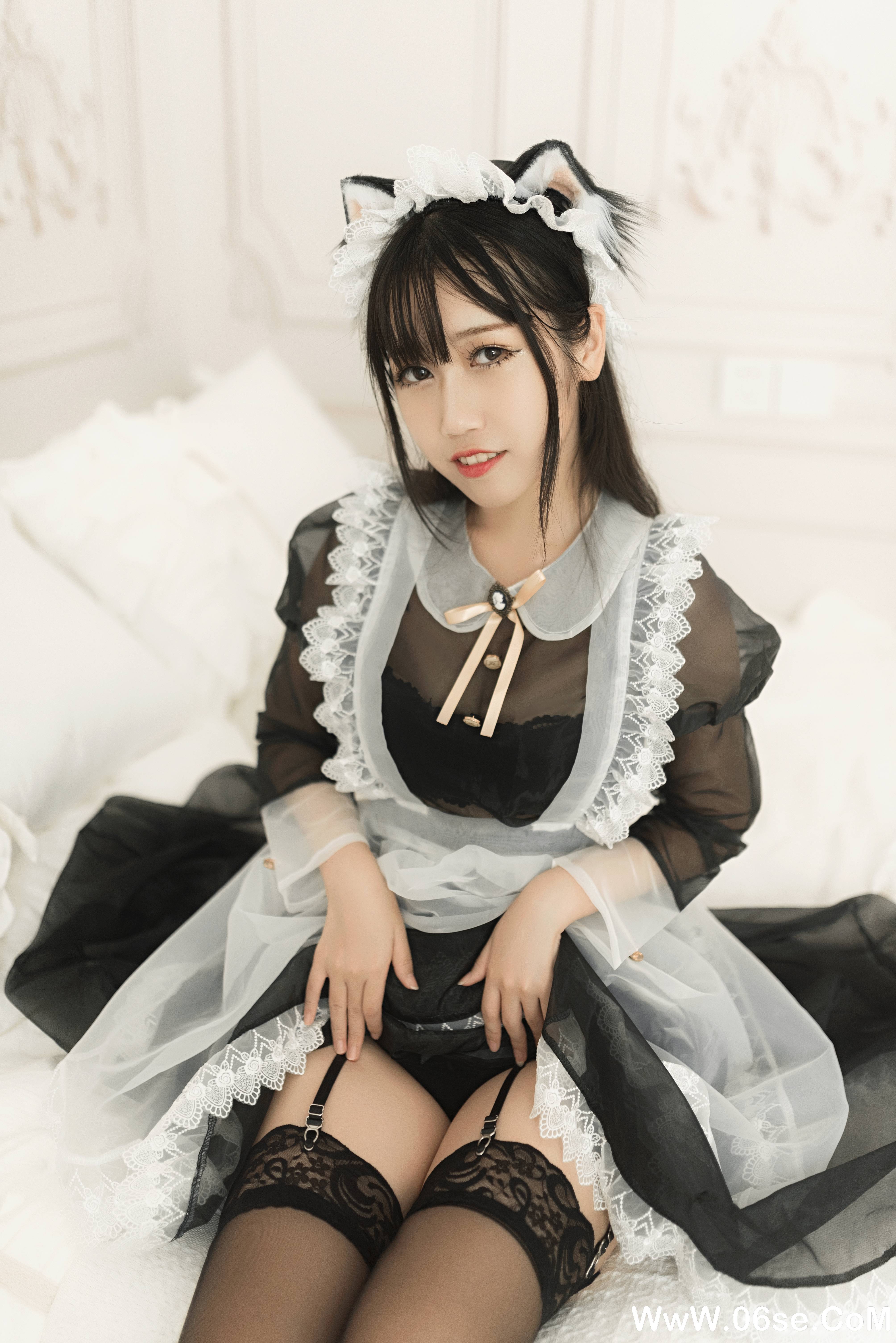 不呆猫 NO.013 — 透明黑丝女仆[50P648M]-六色网