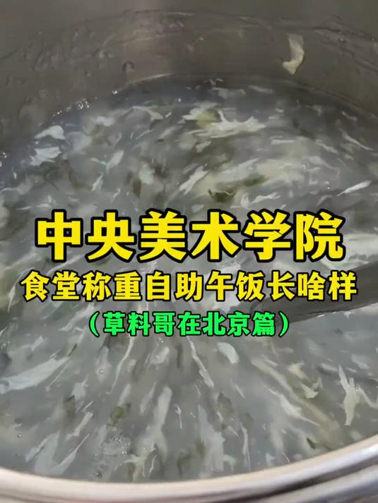 中央美术学院,食堂称重自助午饭长啥样?