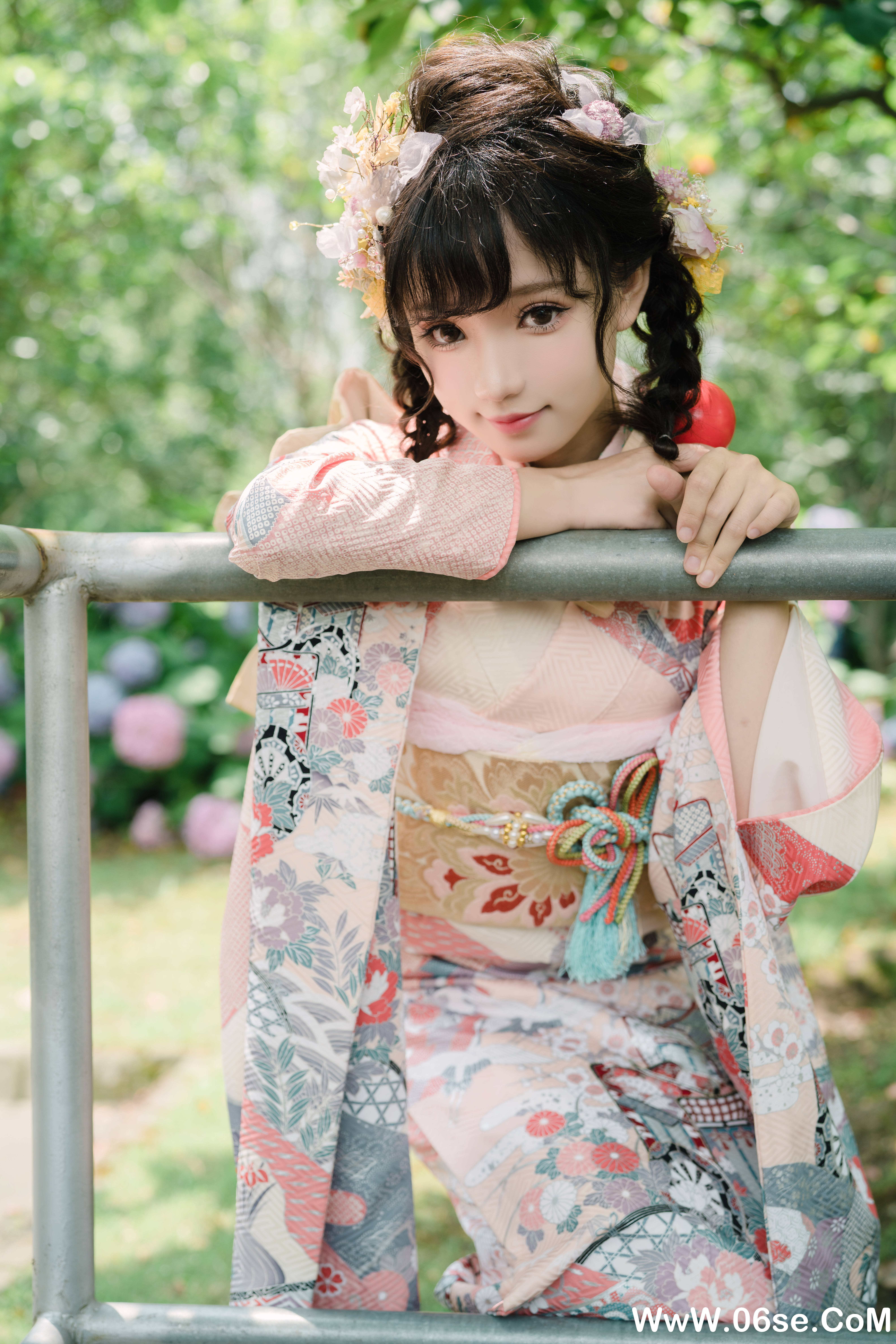 图片[2]-花柒hana NO.009 — 绣球花和服[18P437M]-六色网