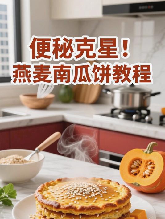 便秘不敢吃？燕麦南瓜饼，竟有这功效！