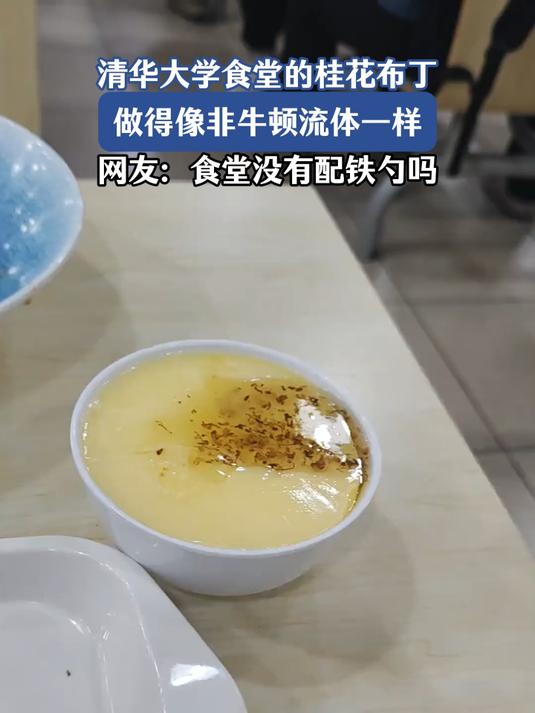 清华大学食堂的桂花布丁,做得跟非牛顿流体一样