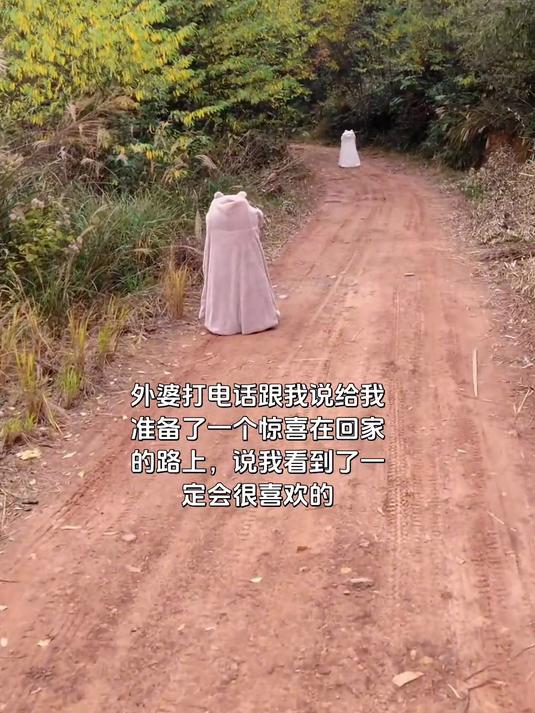 外婆打电话说给女生在路上准备了惊喜,没想到竟然是……