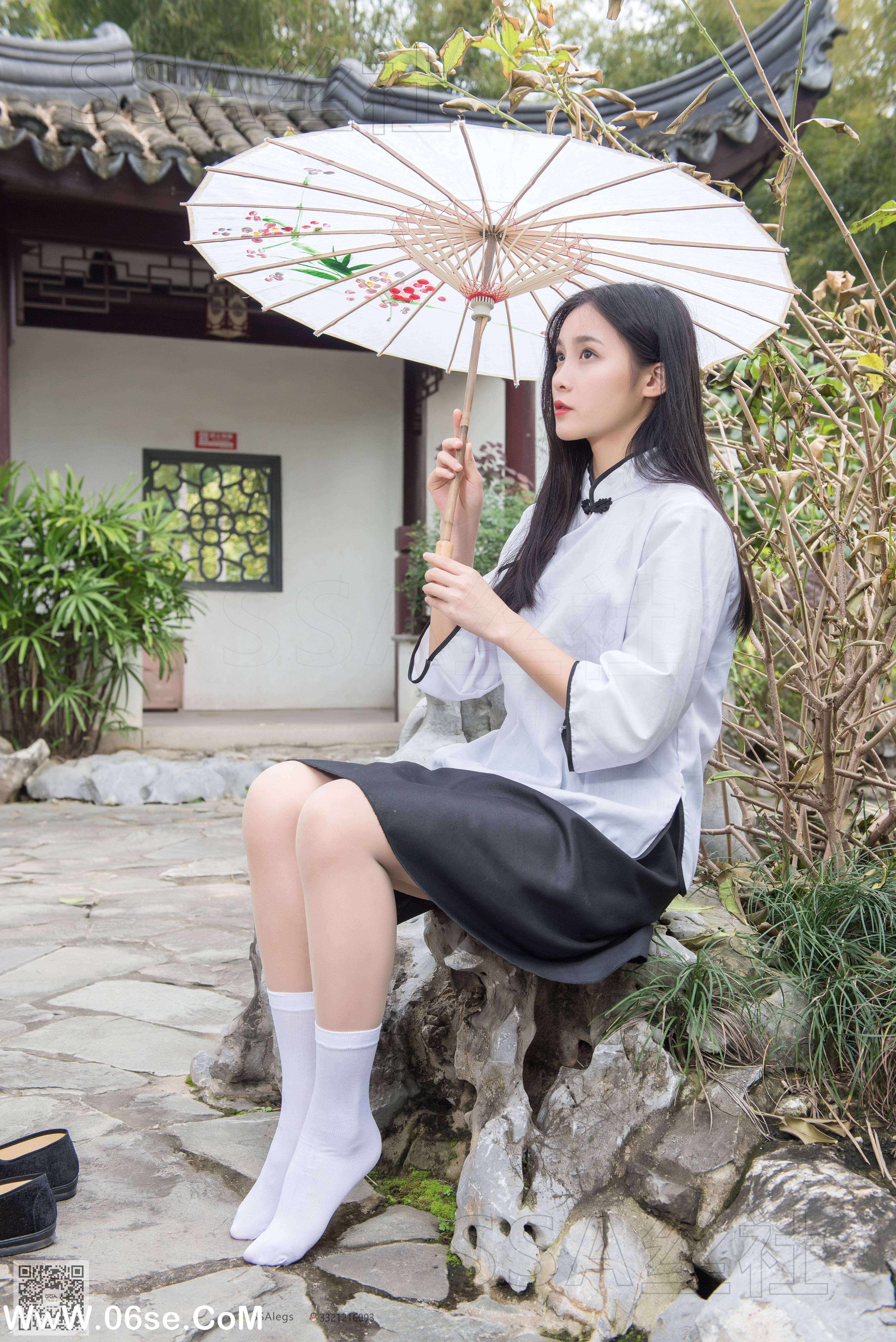图片[77]-[SSA丝社] NO.068 君君 民国学妹肉丝白袜[120P1.85G]-六色网