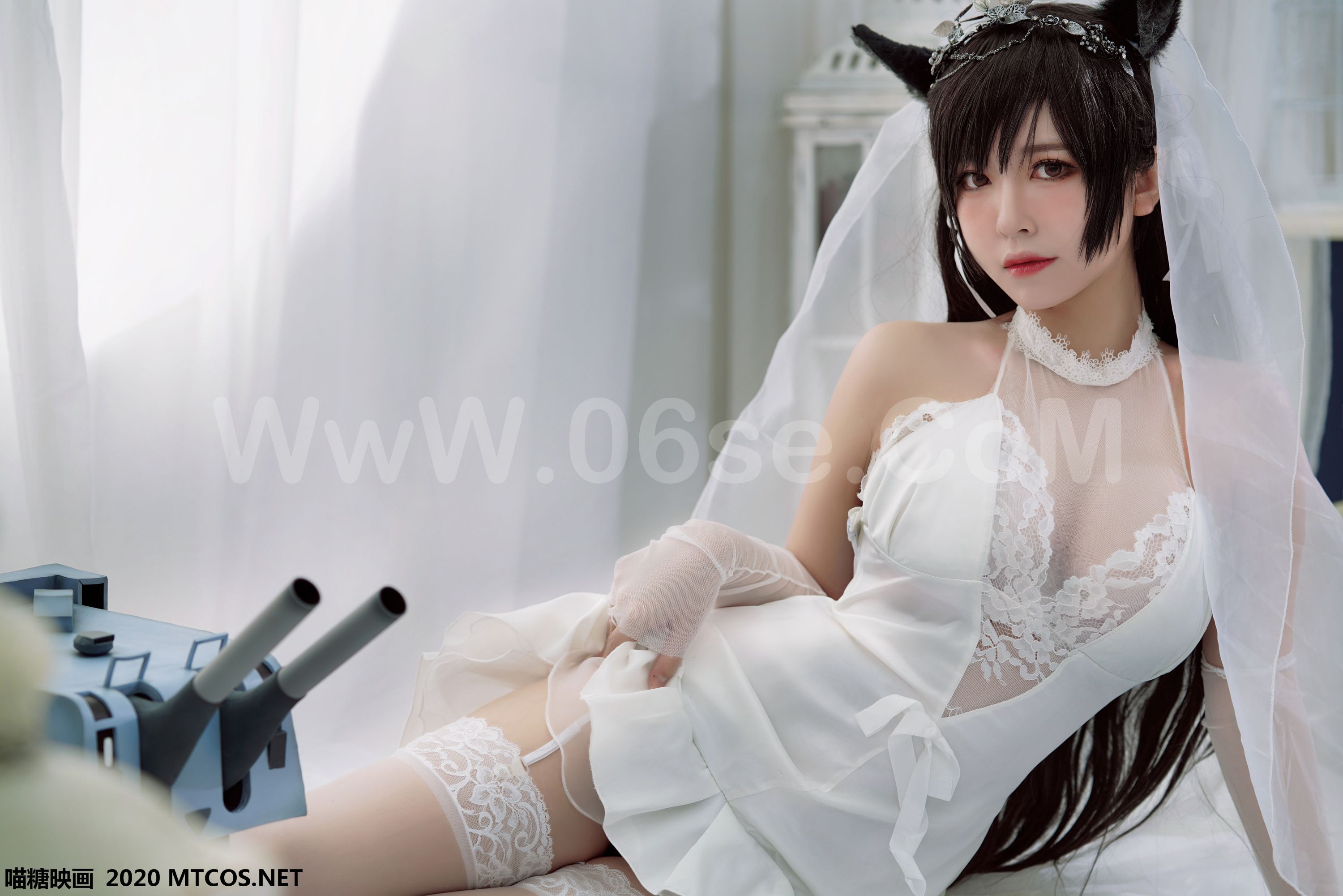 图片[13]-[MTCos] 喵糖映画 Vol.115 半半子 婚纱爱宕-六色网