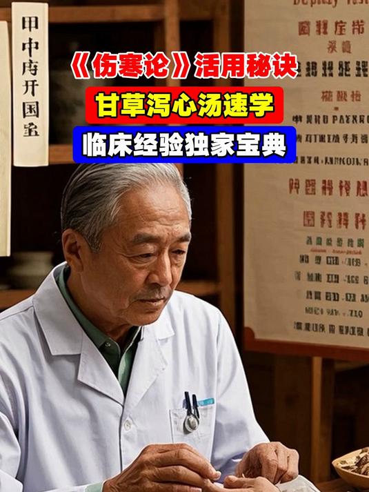 《伤寒论》活用秘诀,甘草泻心汤速学,临床经验独家宝典