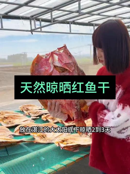 #红鱼#新鲜海鱼手工晾晒,肉质厚实不腥,干货佳品耐储存 