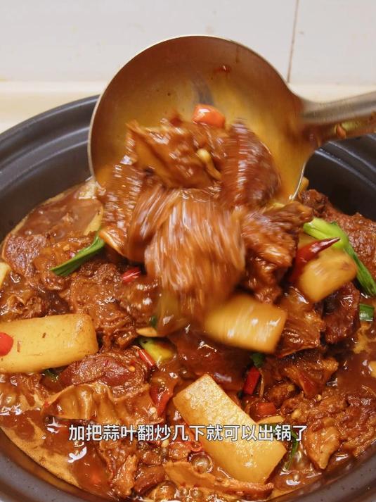 教大家做一个白萝卜炖牛腩,香辣软烂,汤汁泡饭都很下饭!