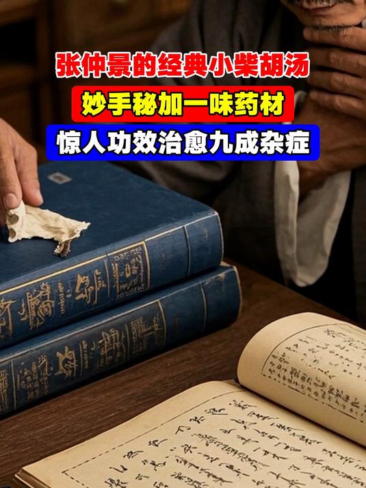 张仲景的经典小柴胡汤,妙手秘加一味药材,惊人功效治愈九成杂症
