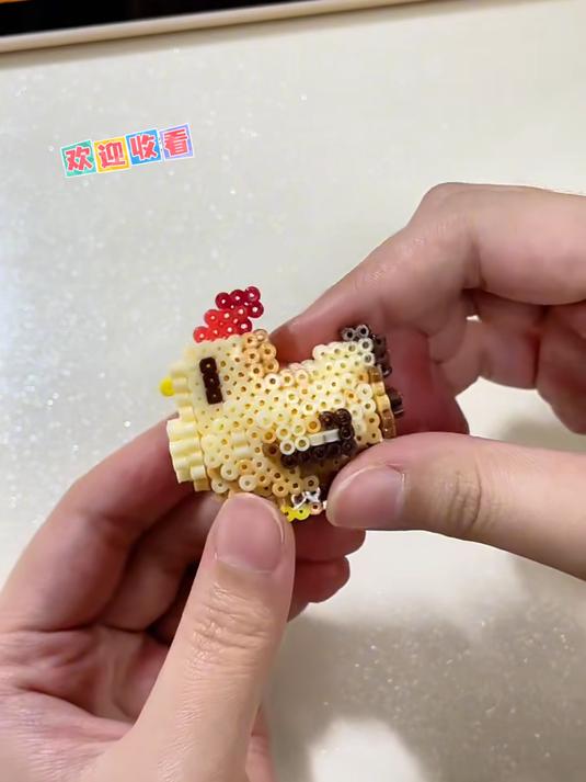 星露谷小鸡立体拼豆～