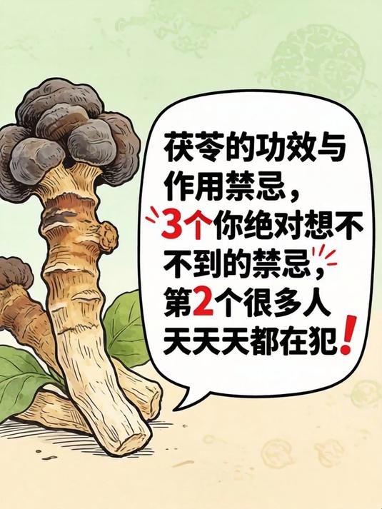 茯苓的功效与作用禁忌，3个你绝对想不到的禁忌，第2个很多人天天都在犯！