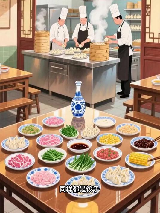 为什么饺子馆的饺子有不同馅料?