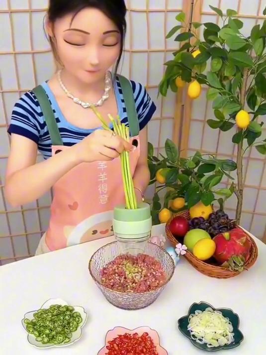 电动蒜泥神器,加特林切菜器手持便携,捣蒜切片拉蒜多功能高效