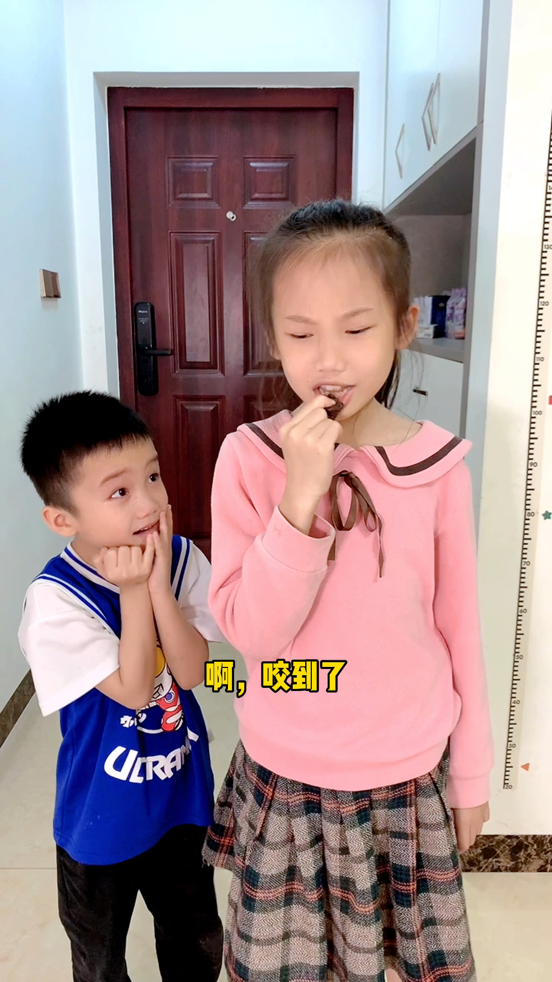 姐姐看走眼了,以为乌龟是个巧克力饼干