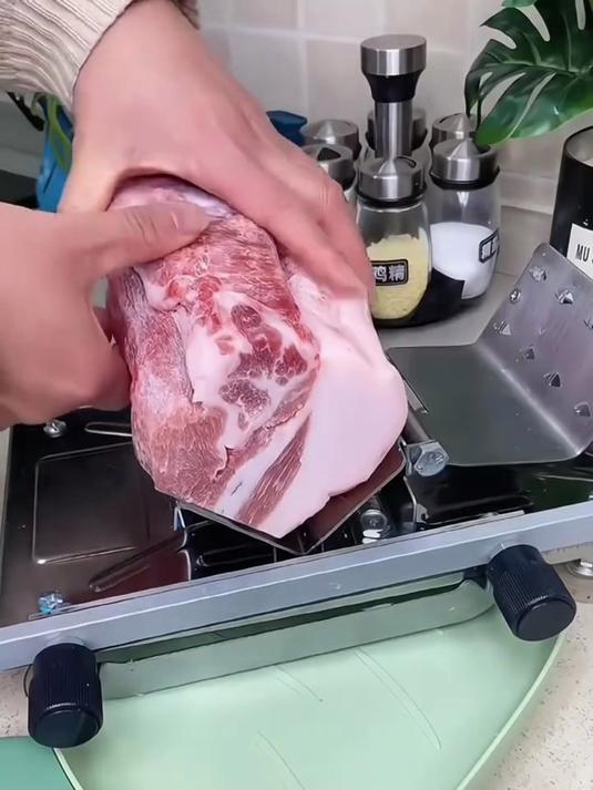 牛羊肉切卷机家用手动小型刨肉机肥牛冻肉薄片多功能切菜器切菜Y