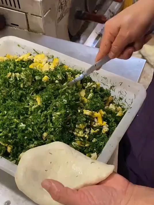 包素馅的煎饼