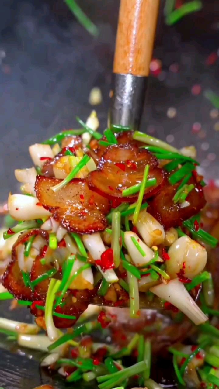 湖南经典菜,藠头炒腊肉,太好吃了