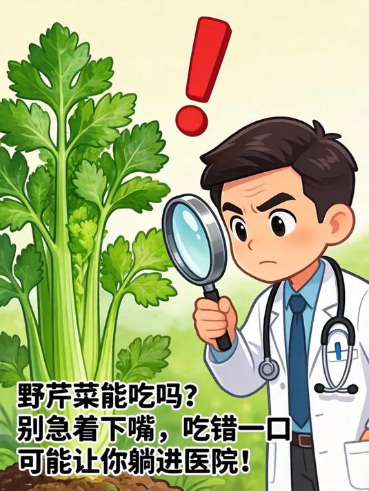 野芹菜能吃吗?别急着下嘴,吃错一口可能让你躺进医院!
