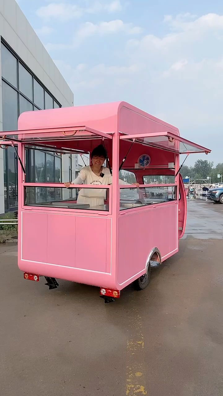 一款适合一个人摆摊的三轮小吃车
