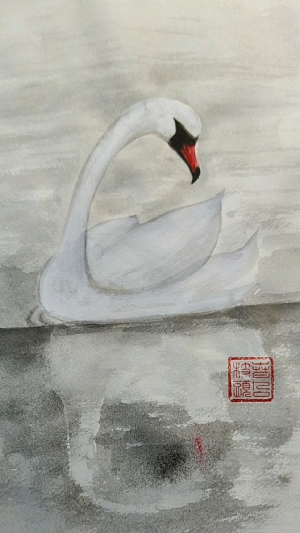 水墨画白鹅,一看就会!