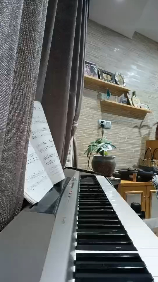 小女孩用电子钢琴自弹自唱《大鱼》完整版