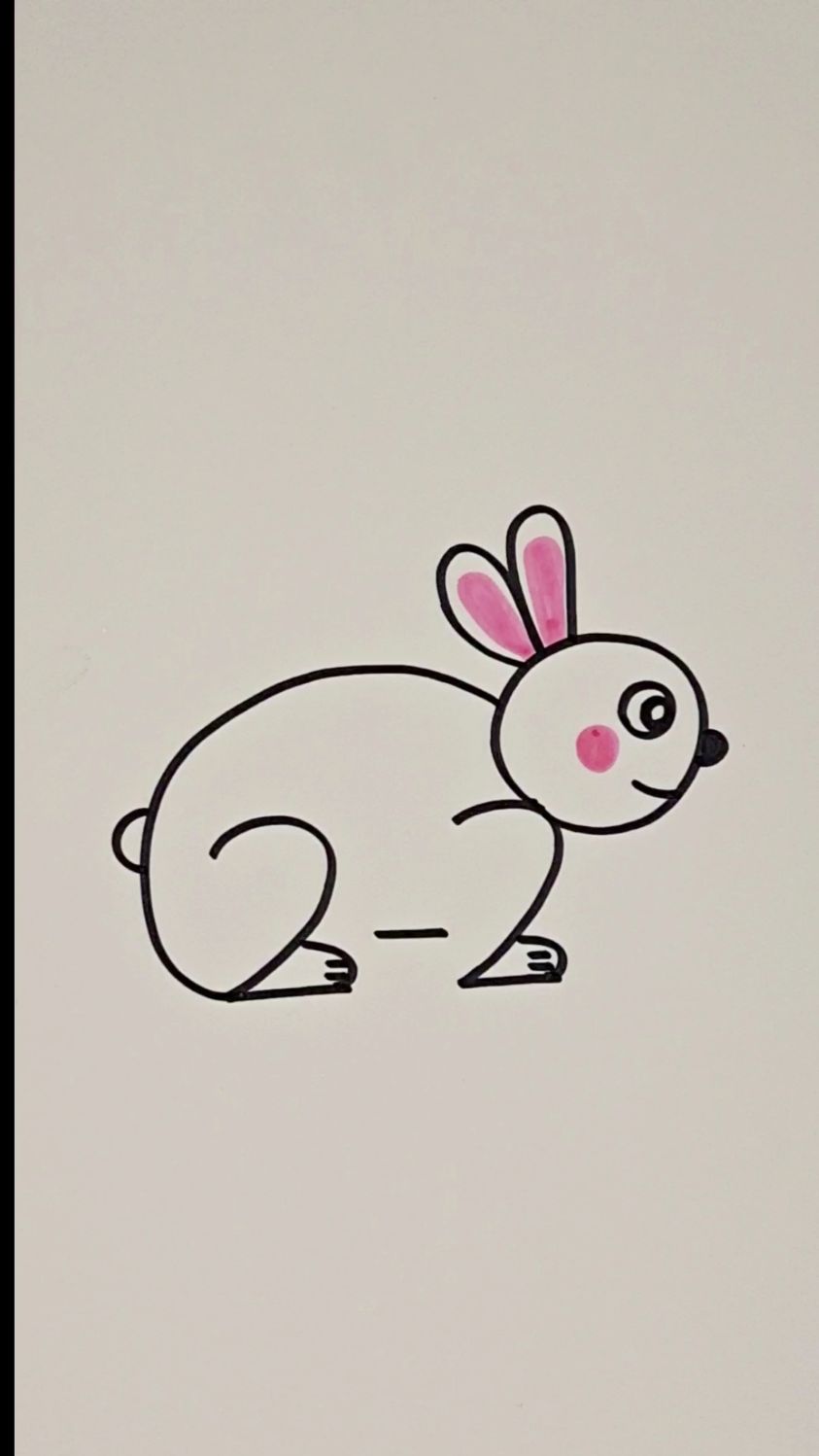 2-2=0画小白兔,超级简单,三岁小孩都可以画,赶紧来跟我一起画吧!#儿童简笔画