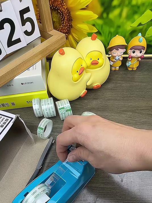 好用 得力文具 胶透明 胶带座 一机多用 粘三明治油纸