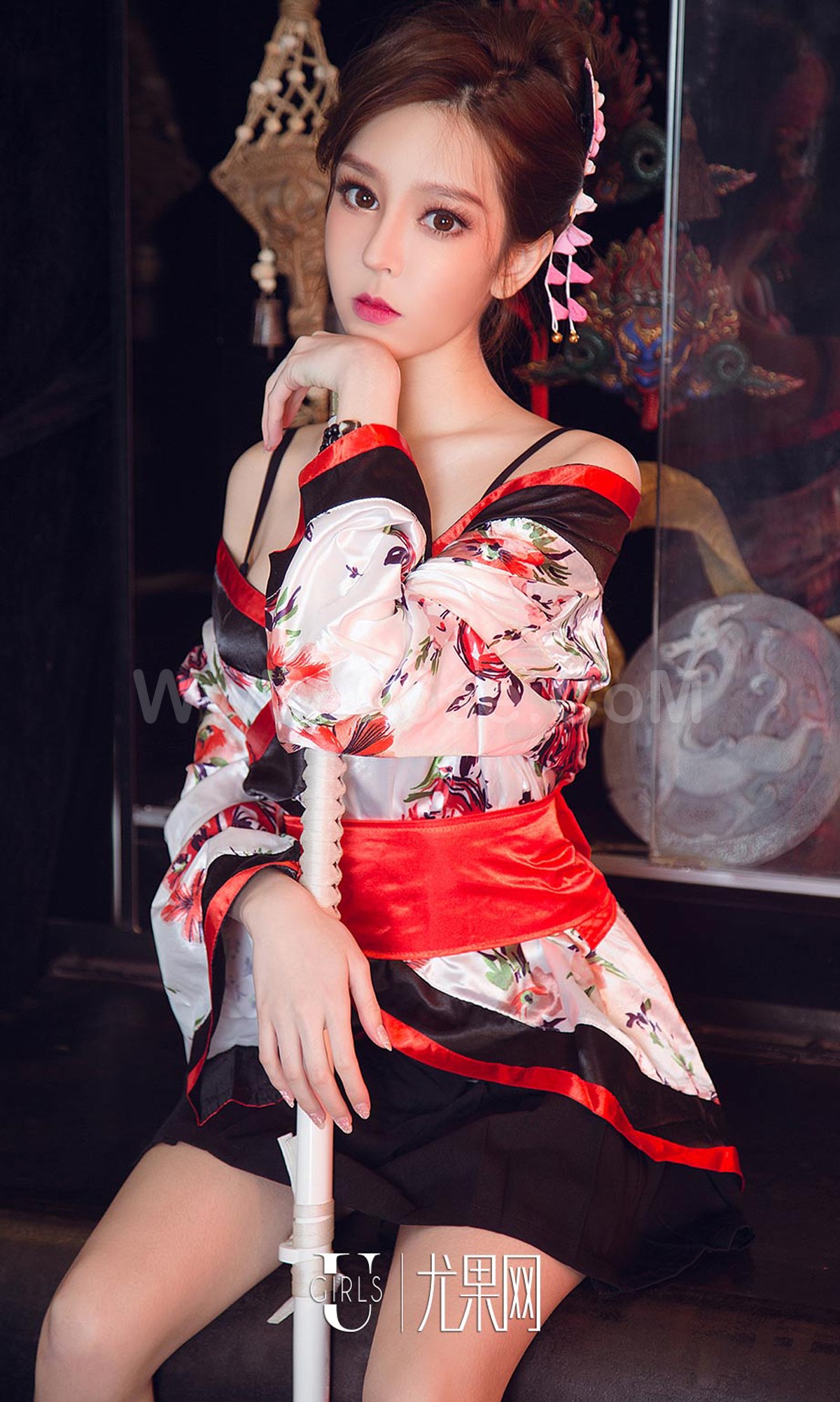 图片[6]-[Ugirls爱尤物] No.1321  Xuan Chen (萱宸) & Jin Zi Lin (金梓林) & 兔子-六色网