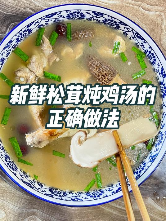 新鲜松茸炖鸡汤的正确做法