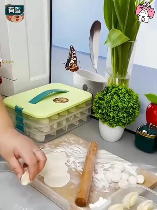 饺子存储新发现!多层盒让饺子从此不粘