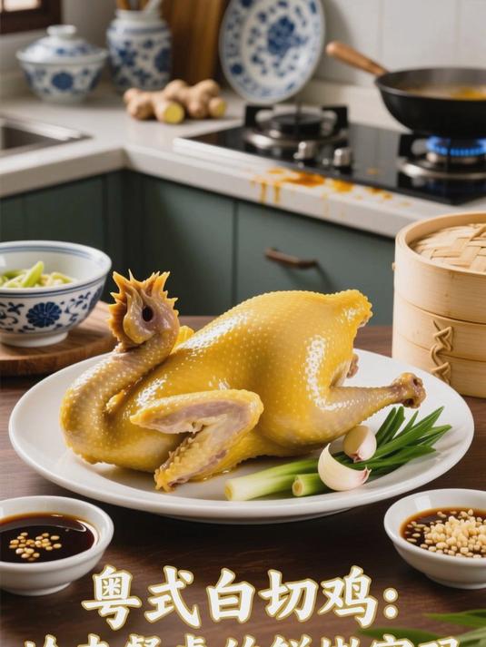 老广私藏!粤式白切鸡的 “嫩滑密码”,蘸料才是灵魂