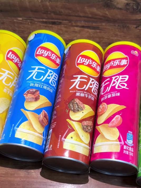 乐事罐子薯片 美味无限,多口味 乐事薯片 零食推荐 妈呀太香了