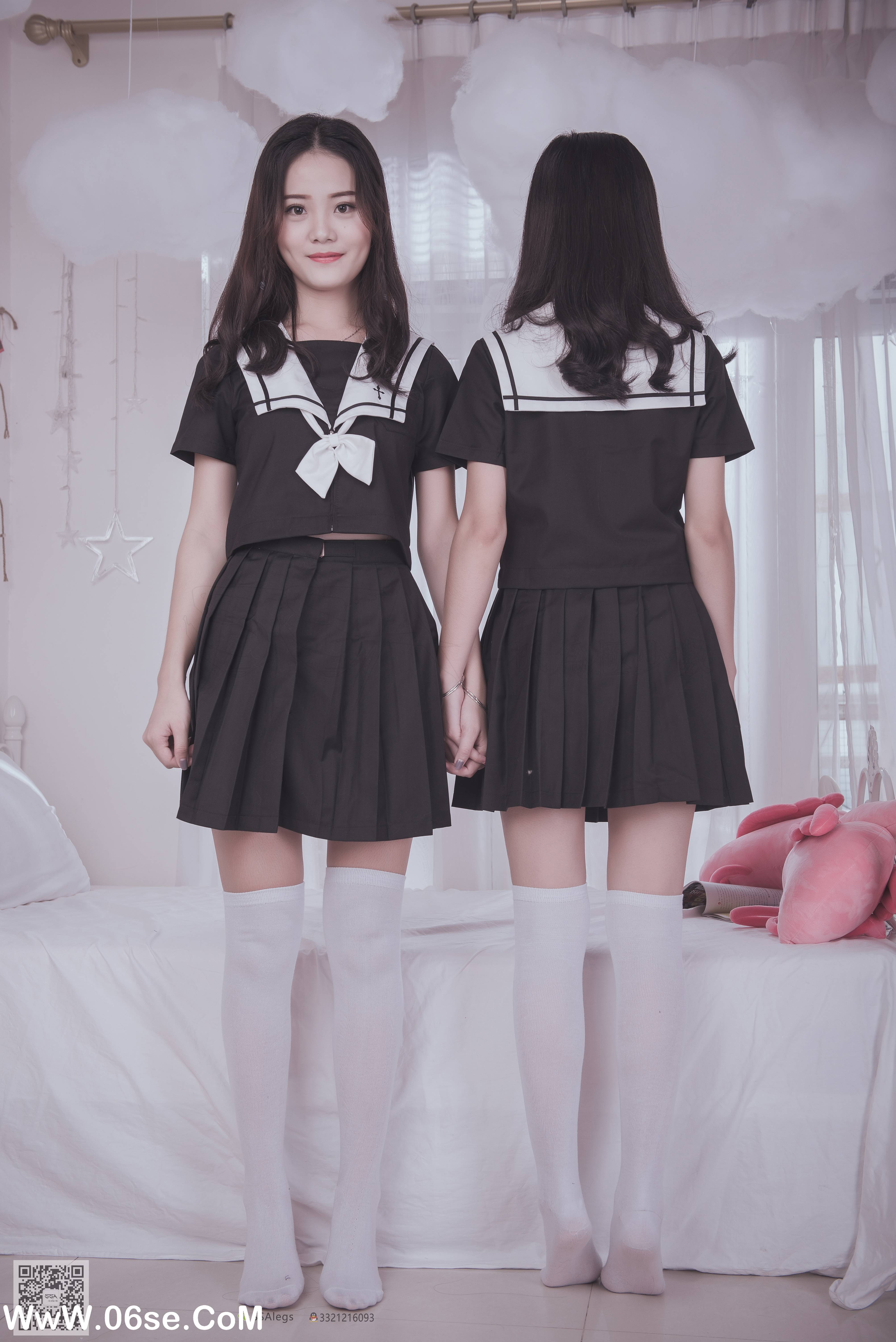 图片[23]-[SSA丝社] NO.028 青青姐妹 姐妹花的JK情[85P928M]-六色网