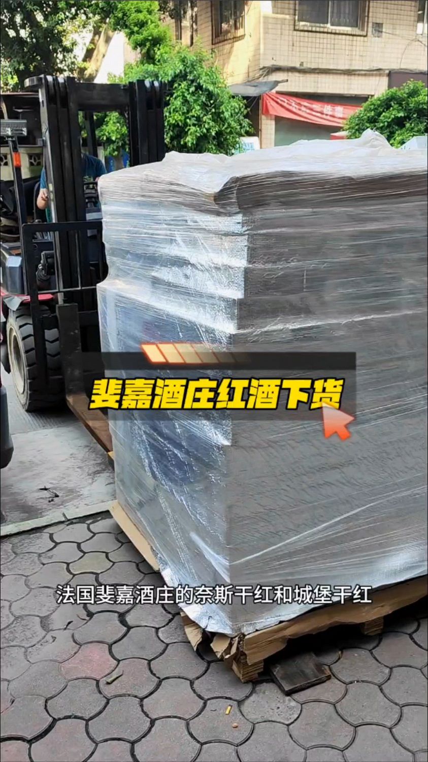 法国斐嘉酒庄奈斯干红与城堡干红葡萄酒到货了,搬货中,痛并快乐着#葡萄酒 #法国红酒