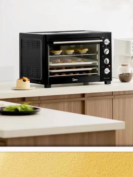 美的家用多功能独立控温四层电烤箱