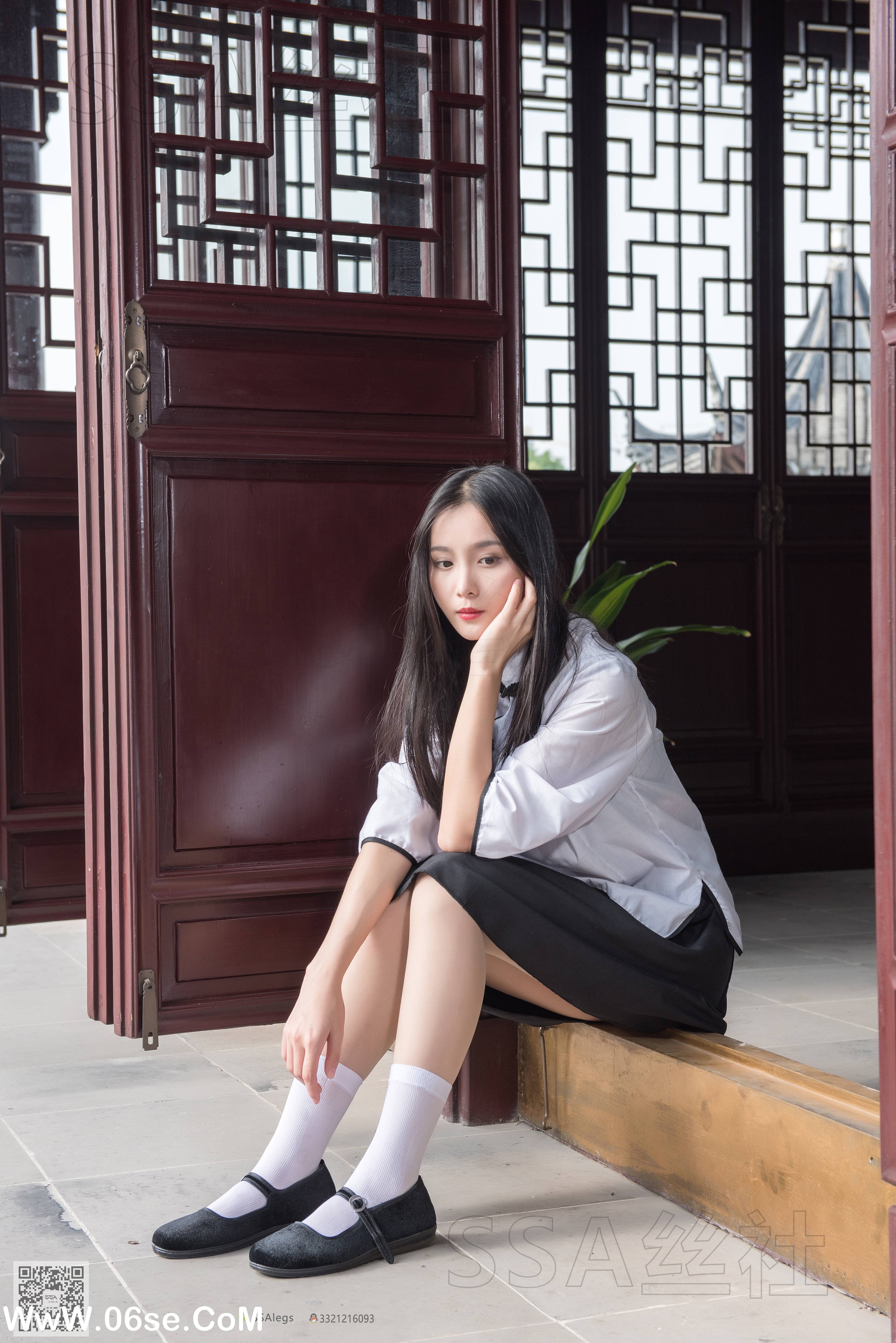 图片[16]-[SSA丝社] NO.068 君君 民国学妹肉丝白袜[120P1.85G]-六色网