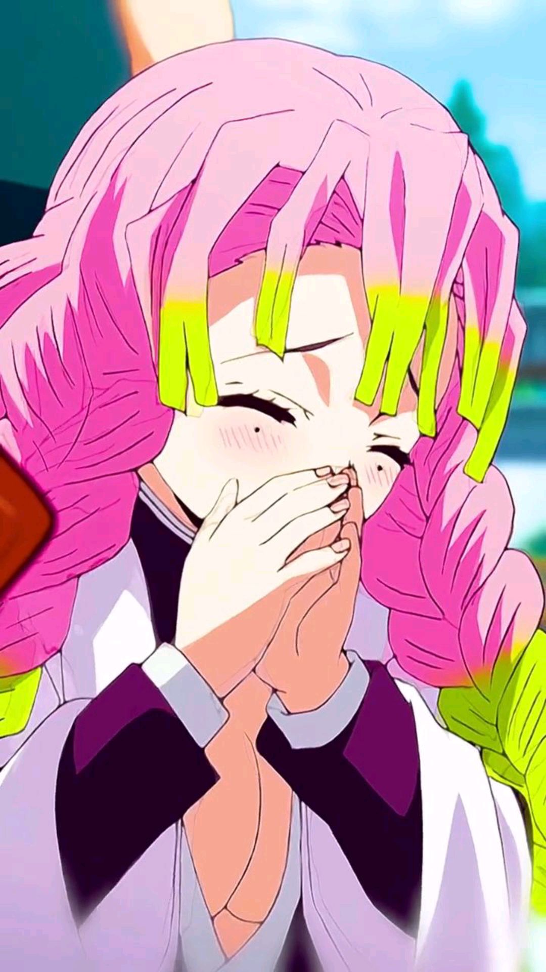 甘露寺蜜璃的壁纸来啦~