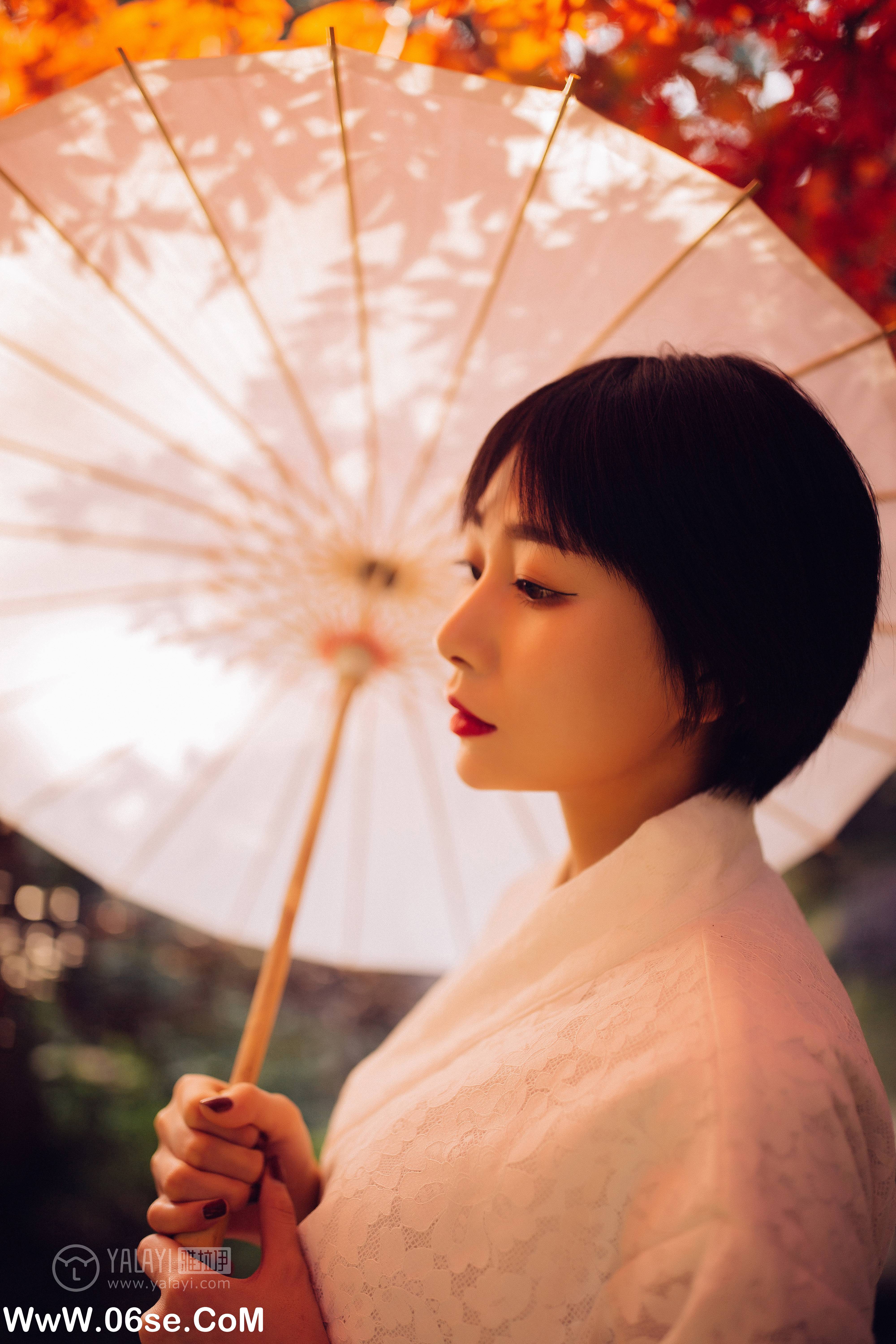 图片[5]-[YALAYI雅拉伊] NO.136 夕阳下的和风少女 静静-六色网