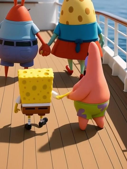 海绵宝宝配音《派大星受惩罚》：海绵宝宝制服邪恶鲨鱼！