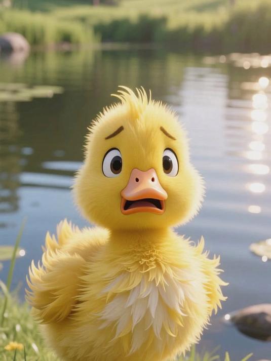 少儿动漫，小鸭子学游泳，勇敢试水不害怕