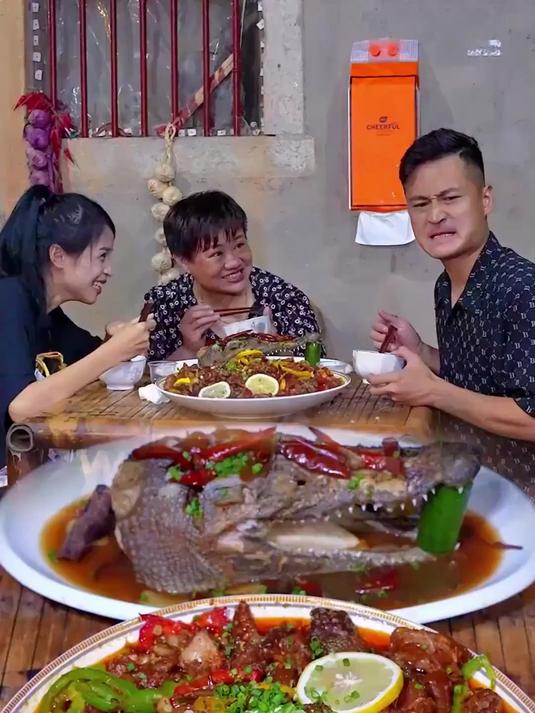 今天吃红烧鳄鱼,有这样的好婆婆生活真是太有趣了