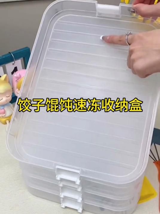 速冻饺子王炸盒!透明可视分层装,拿取不翻乱,主妇直呼妙!