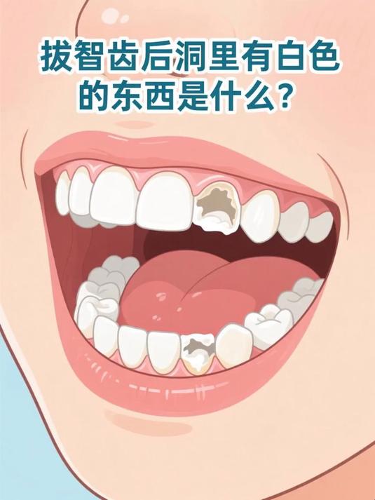 拔智齿后洞里有白色的东西是什么 #健康扬帆季#