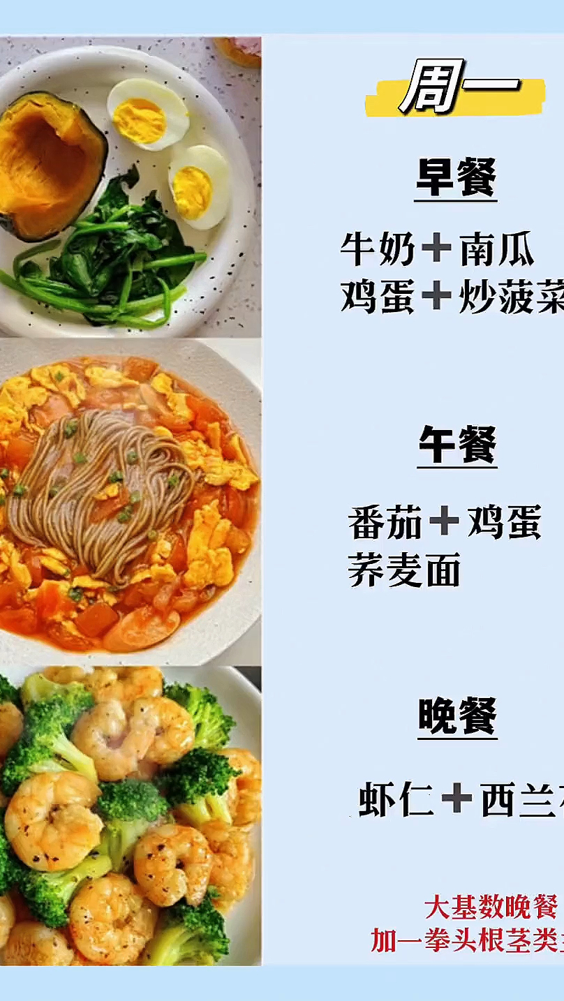 #减脂期 一日三餐食谱,快照着吃吧,一周后有惊喜#低卡家常菜#一周不重样食谱#减脂餐