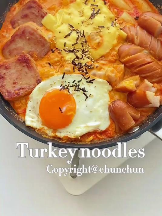 奶香芝士火鸡面黏糊糊的超浓郁好吃绝了