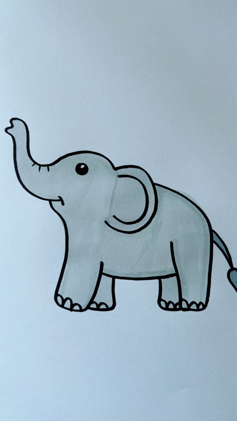 简笔画大象!