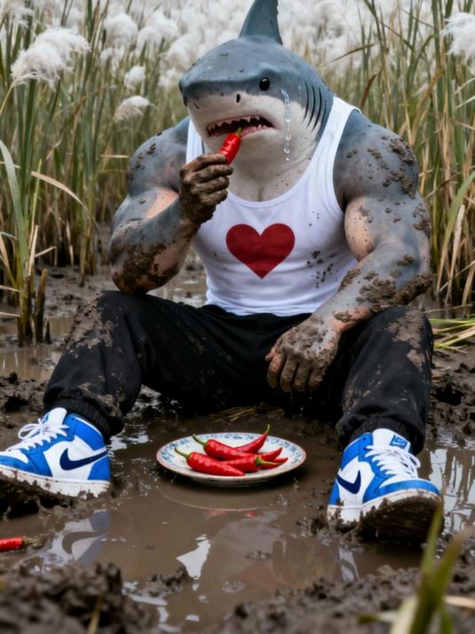 耐克鲨鱼吃辣椒