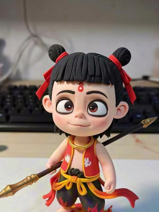 看看弟弟做的粘土哪吒,再看我的,扎心了老铁!
